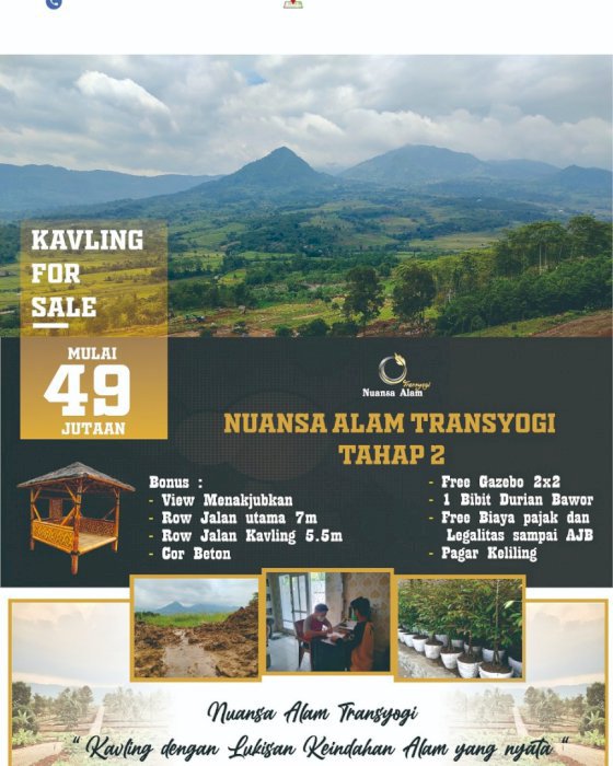 Dijual Murah Tanah Kavling View Pegunungan Cuma 49Jt di Tanjungsari Bogor