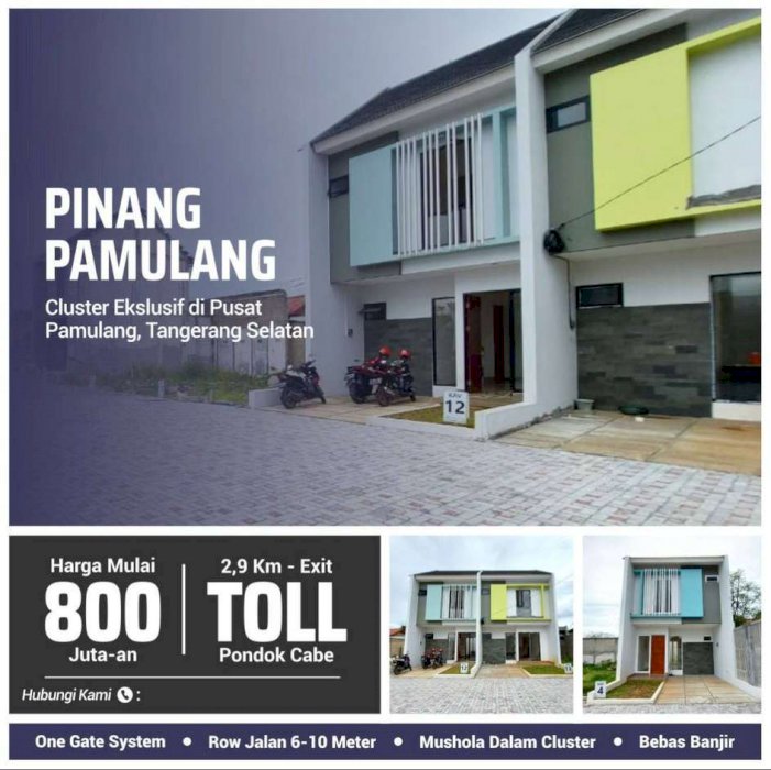 TOWN HOUSE MURAH 2 LANTAI HARGA 800 JUTAAN DI PAMULANG TANGSEL