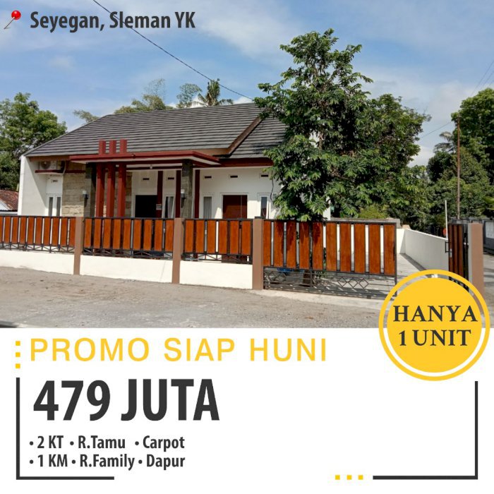 rumah siap huni di seyegan sleman, SHM, bisa KPR