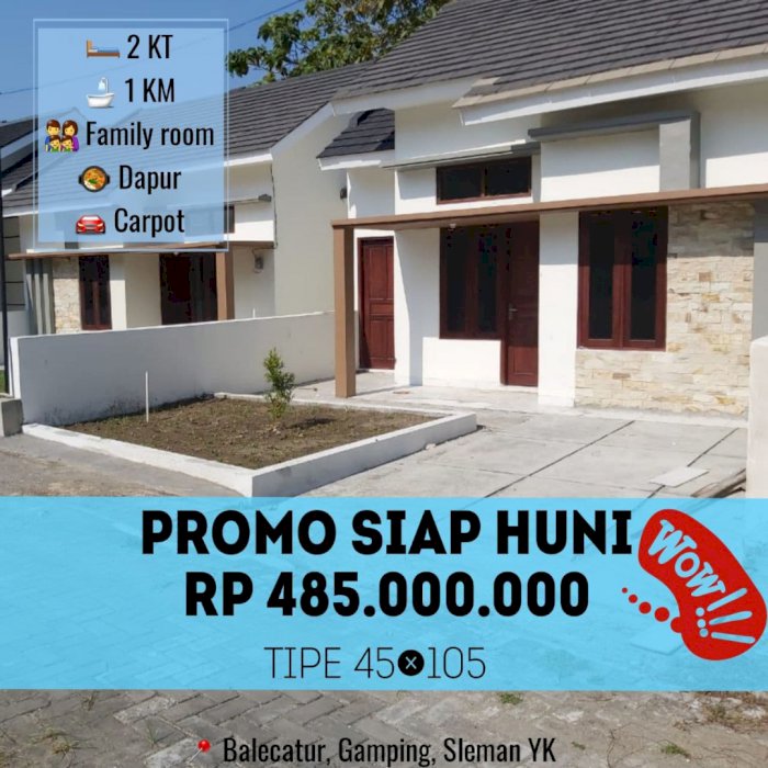 rumah siap huni di Gamping sleman, konsep villa sejuk, nyaman