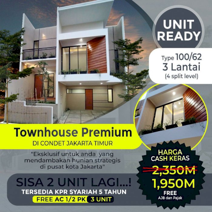Jual Rumah Mewah 3 Lantai Split Level di Jakarta Timur