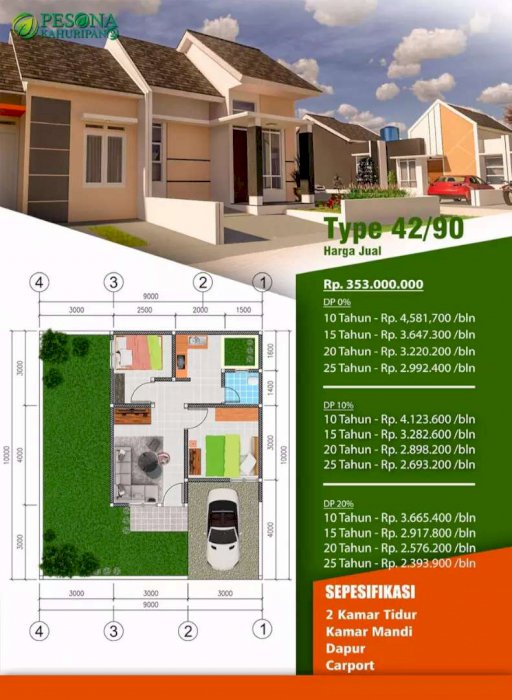 RUMAH MURAH KOMERSIL TANPA DP (0%)