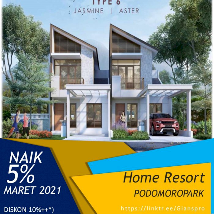 Jual Rumah Podomoropark Bandung 2 lantai  LT 96