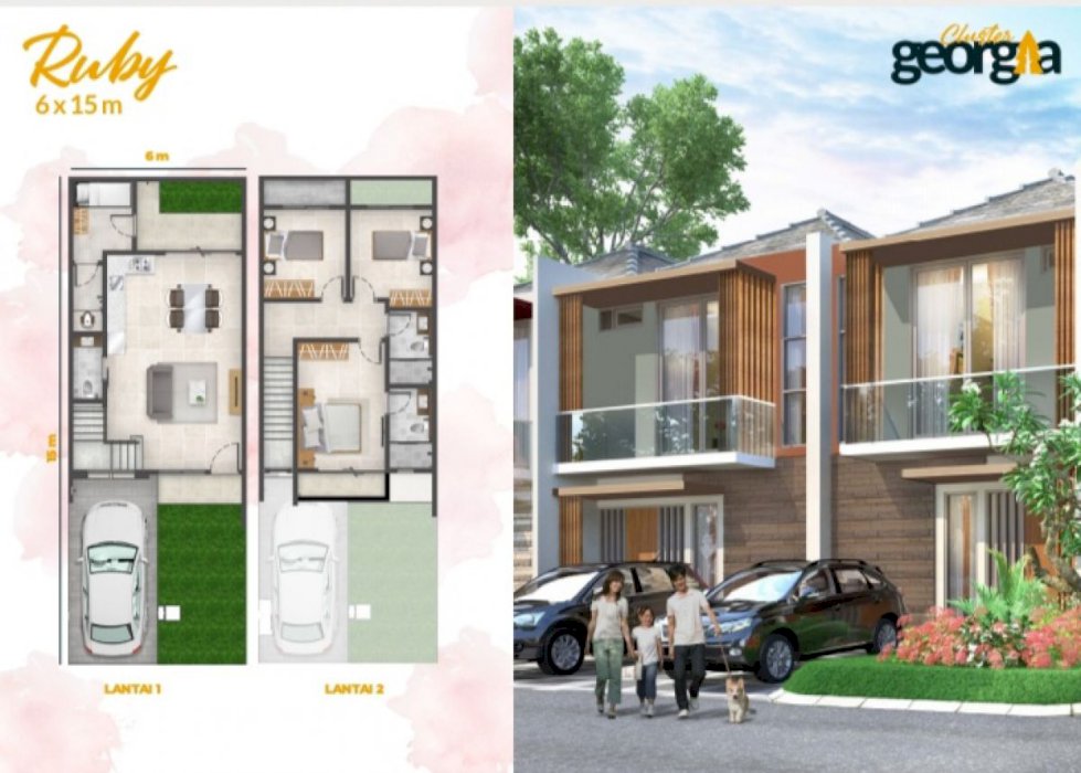 Rumah cluster Georgia PIK2 4 kamar tidur Rumah Milenial,