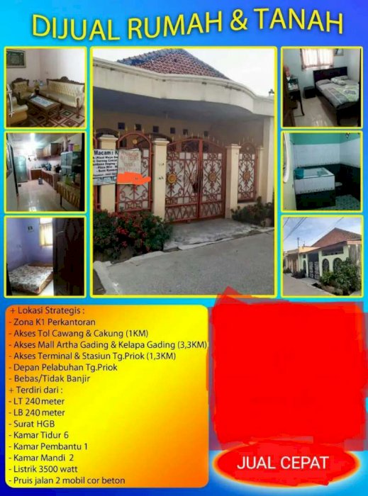 JUAL CEPAT RUMAH TJ. PRIOK