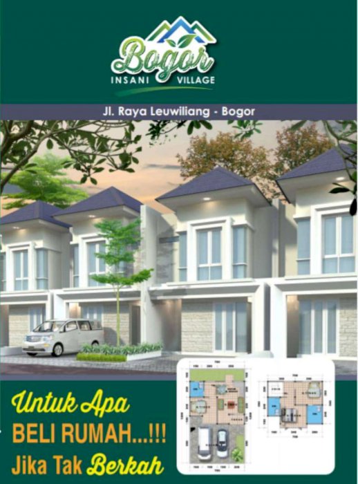 RUMAH MURAH BEBAS BANJIR TEPI JALAN PROVINSI DI LEUWISADENG BOGOR