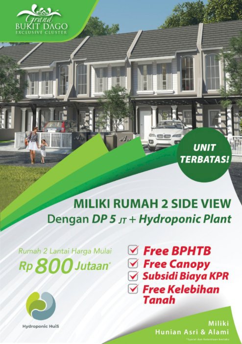 Rumah Hydroponic dengan infinite view