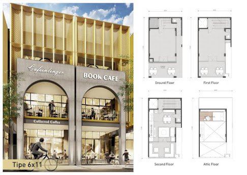 Ruko 3 Lantai View Danau Tabebuya Tabespot Vanya Park BSD City