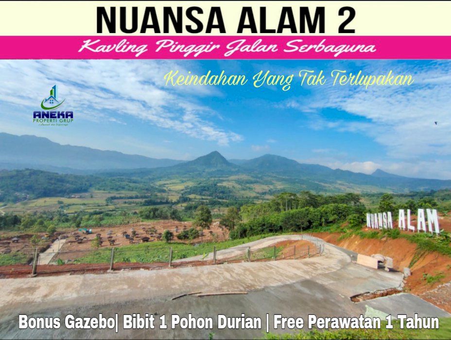 TANAH DIJUAL MURAH DIBOGOR,KAVLING VIEW PEGUNUNGAN NUANSA ALAM TAHAP2