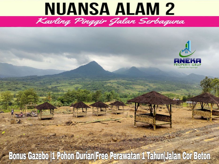 TANAH KAVLING MURAH STRATEGIS PINGGIR JALAN NUANSA ALAM FREE GAZEBO