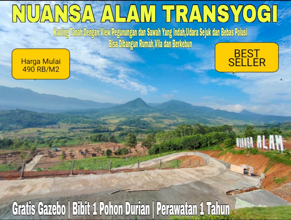 KAVLING SIAP BANGUN NUANSA PEGUNUNGAN SEJUK BEBAS POLUSI PINGGIR JALAN