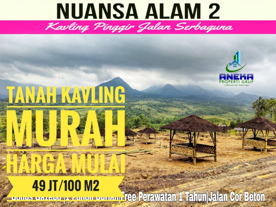 TANAH DARAT MURAH PINGGIR JALAN DEKAT TEMPAT WISATA NUANSA ALAM BOGOR