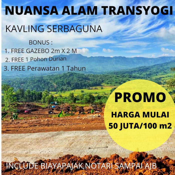 DIJUAL TANAH MURAH PER 100 METERAN VIEW PEGUNUNGAN BEST SELLER