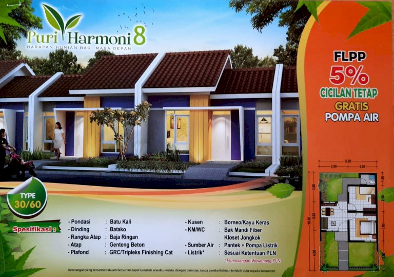 Rumah subsidi dkt stasiun