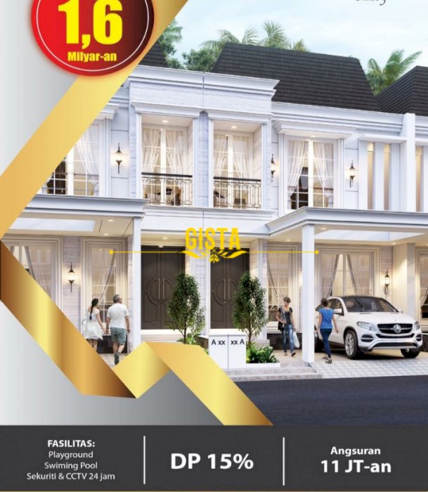 Rumah 2lantai strategis lokasi premium di Bambu Apus Cipayung Jaktim