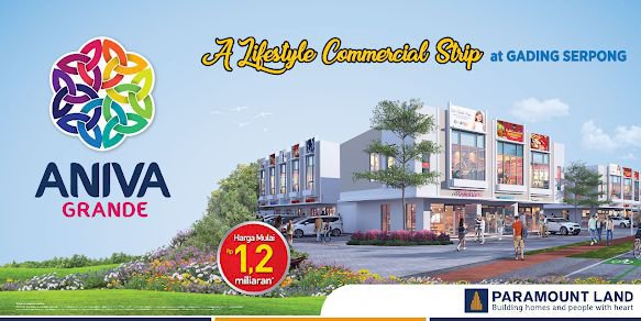 Ruko 2 Lantai Aniva Grande Paramount Gading Serpong