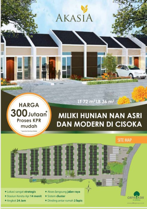 Rumah cluster ekslusif lokasi strategis pinggir jalan raya