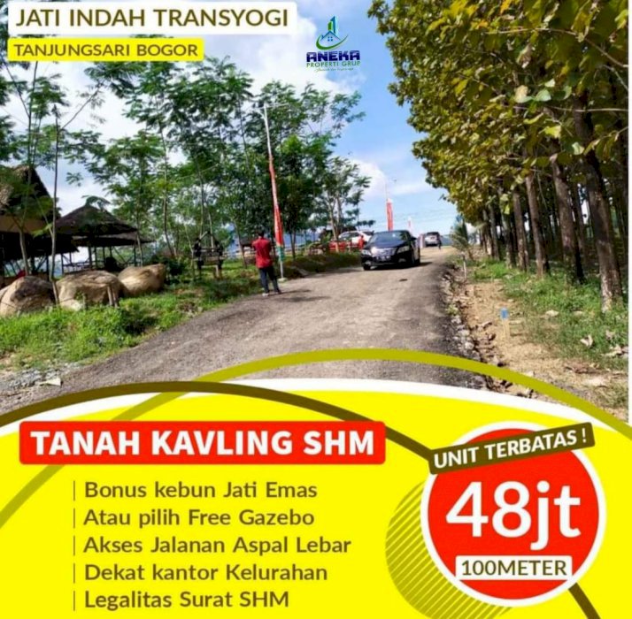 DIJUAL CEPAT TANAH PINGGIR JALAN TRANSYOGI BESERTA POHON JATI EMAS