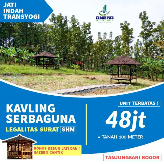 JUAL KAVLING TANAH BISA DIBANGUN BONUS POHON JATI SURAT SHM