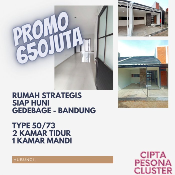 Rumah Siap Huni Di Cipta Pesona Kodya Bandung Dekat Metro Indah Mall