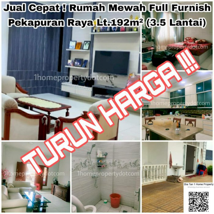 Pekapuran Raya : TURUN HARGA ! Mewah Full Furnish Bisa Usaha
