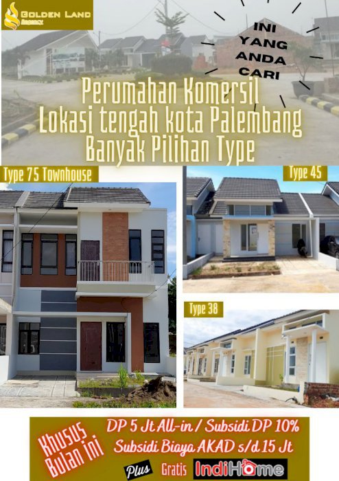 Ini yang anda cari : Perumahan Komersil di tengah kota Palembang