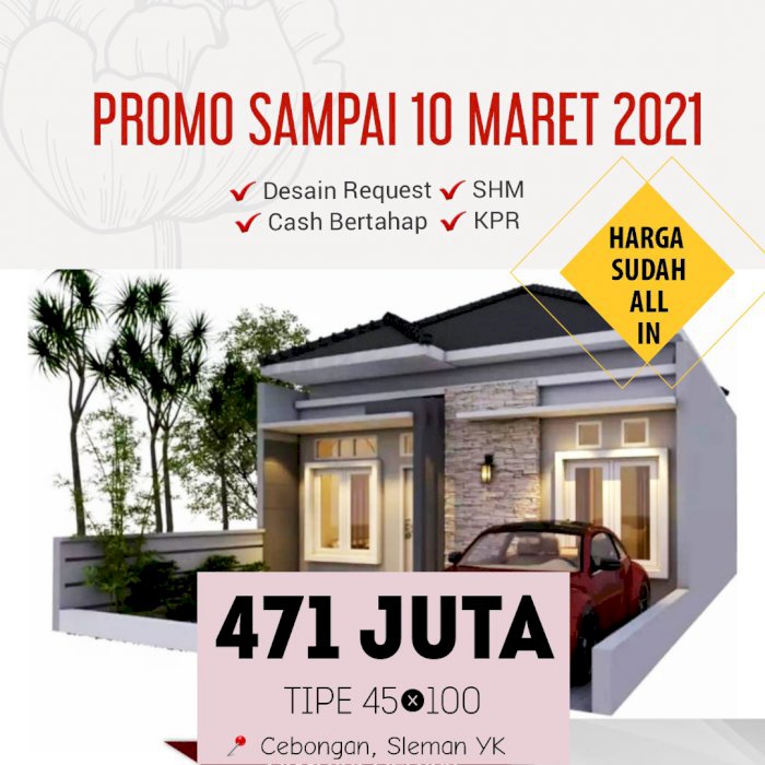 GRIYA PESONA 2 lokasi cebongan sleman, PROMO ALL IN