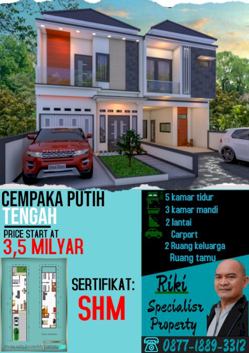 Rumah Mewah dan Modern 2 Lantai Cempaka Putih Tengah