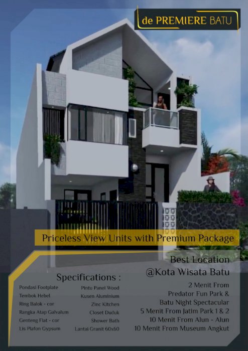 Rumah Villa murah di Batu