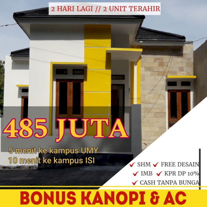 CLUSTER NIRWANA BANGUNJIWO 8, SHM, FREE DESAIN, BONUS KANOPI DAN AC