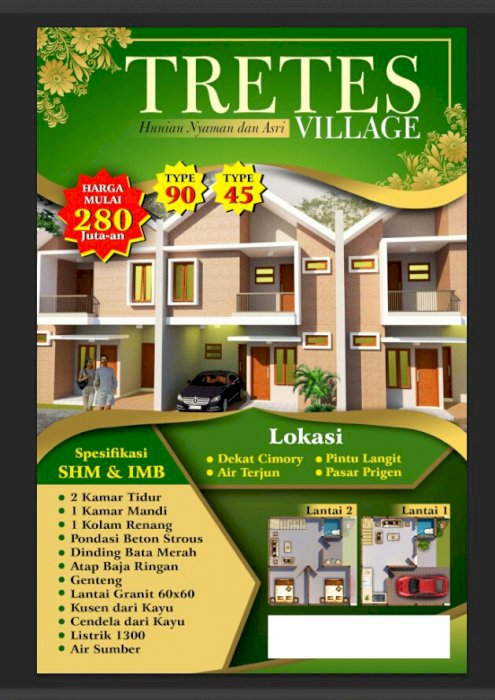 Tretes village town house villa tretes