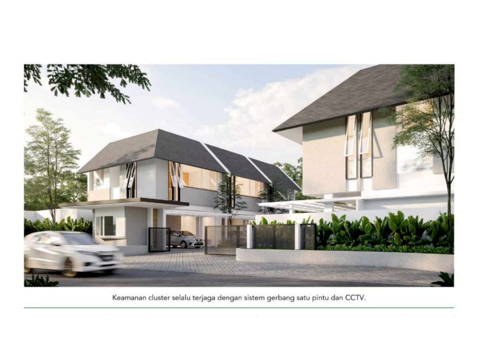 Rumah Townhouse desain tropical 2 lantai di cinere Depok