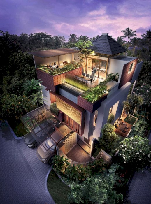 Dijual Rumah Primary by NUP Rumah 3 lantai Desain Tropical Ressort