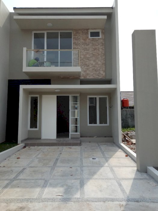 Rumah minimis modern, di dalam cluster