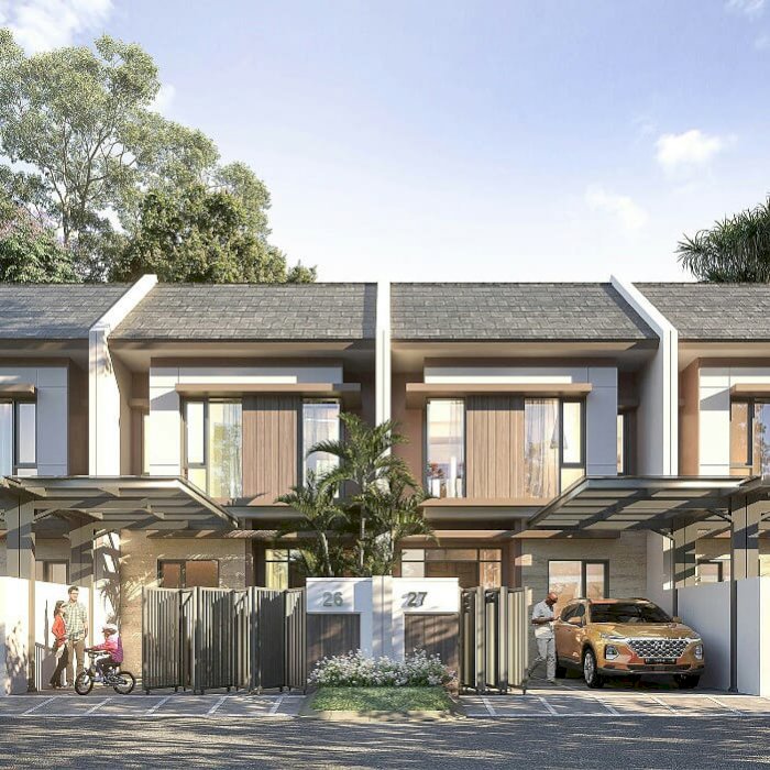 Rumah di jalan boulevard di dalam perumahan bukit dago