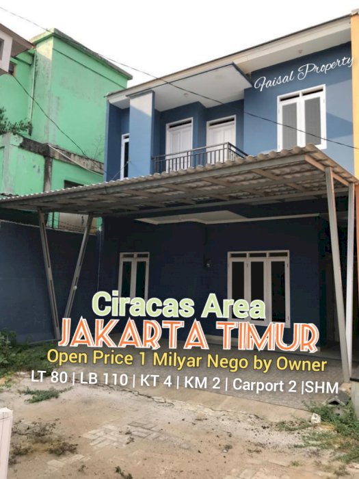 Rumah strategis siap huni dijual di area ciracas jakarta timur