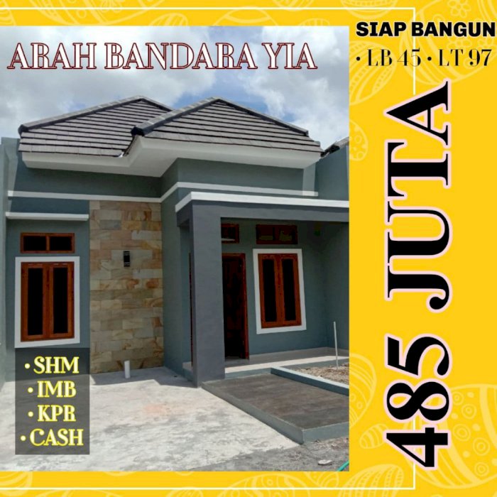 RUMAH SIAP BANGUN ARAH BANDARA YIA, SHM, FREE DESAIN