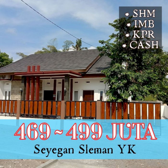 rumah di SEYEGAN SLEMAN, DEKAT KANTOR KECAMATAN, SHM, BISA KPR DAN CASH
