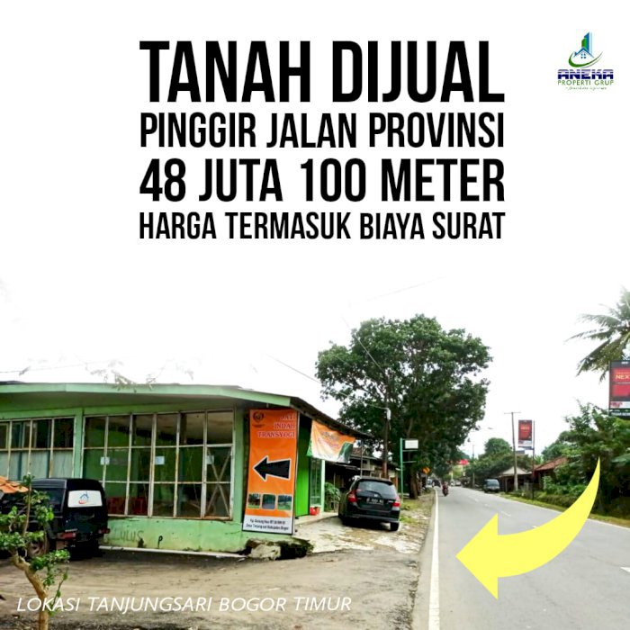 JUAL TANAH MURAH MINIMAL 100 M2 BONUS 8-10 POHON JATI EMAS BESAR
