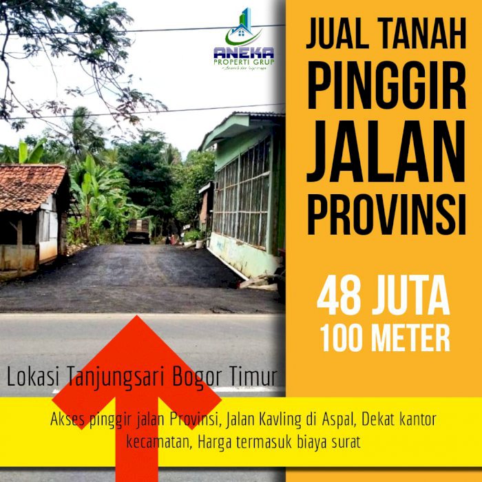 DIJUAL KAVLING TANAH PINGGIR JALAN BISA DIBANGUN BESERTA POHON JATI