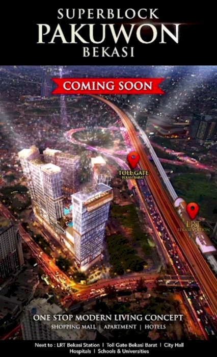 Dijual Cepat Apartemen Mewah Pakuwon Residence Bekasi