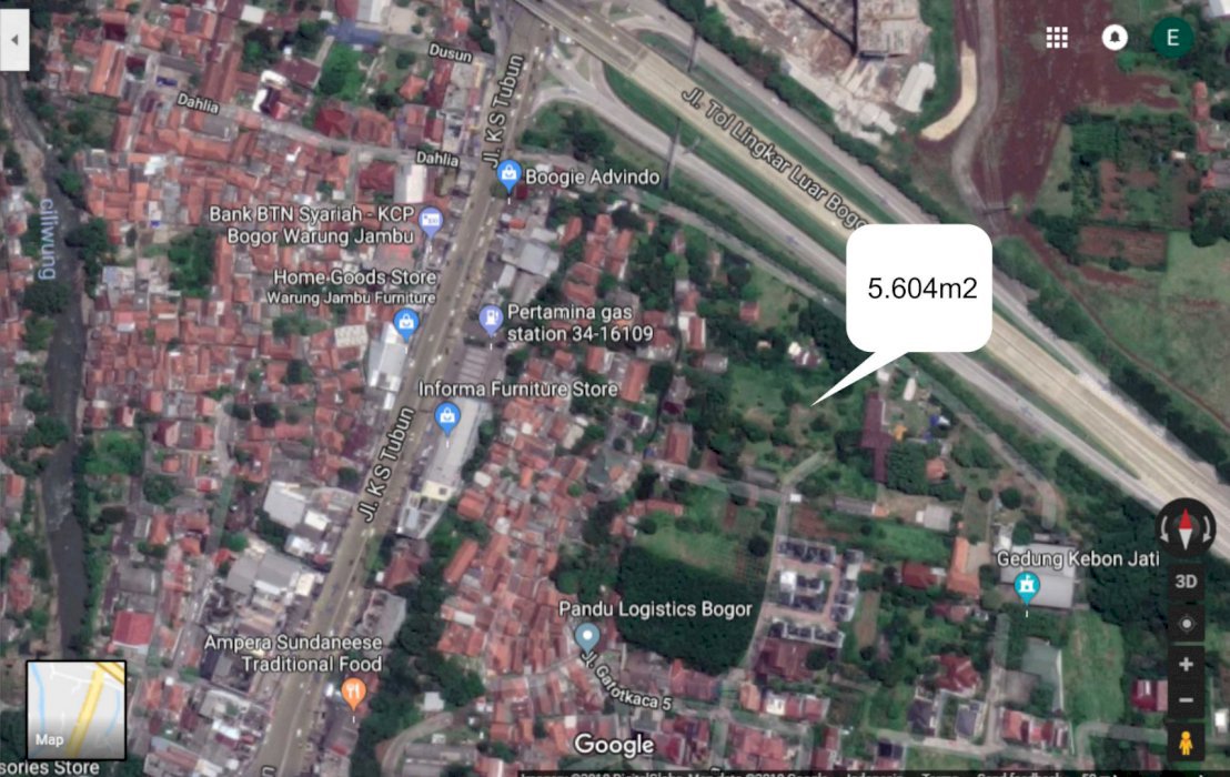 tanah dijual di cibuluh dekat warung jambu