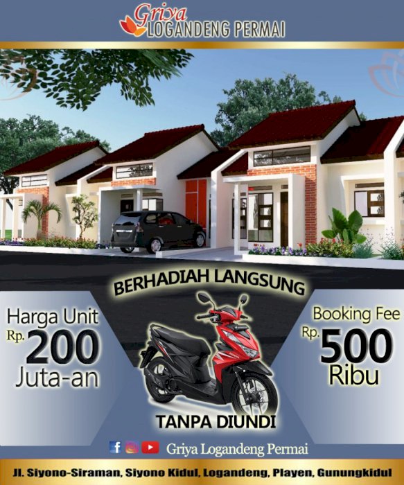 Rumah terlaris 2021 dekat pusa kota Wonosari Gunungkidul