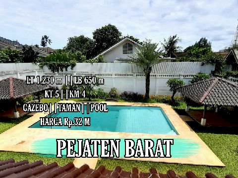 RUMAH MEWAH LUX CANTIK TANAH LUAS DI PEJATEN BARAT JAKARTA SELATAN