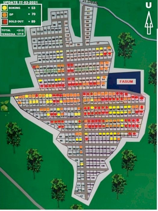 tanah kavling murah free surat2 dan pohon jati