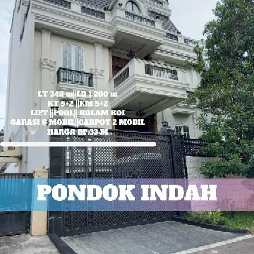 RUMAH MEWAH BRAND NEW CLASSIC MODERN DI PONDOK INDAH JAKARTA SELATAN