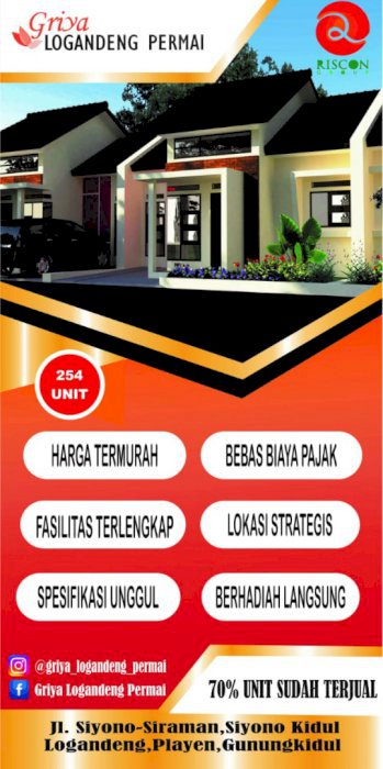 Rumah minimalis terlaris di dekat kota wonosari Gunungkidul