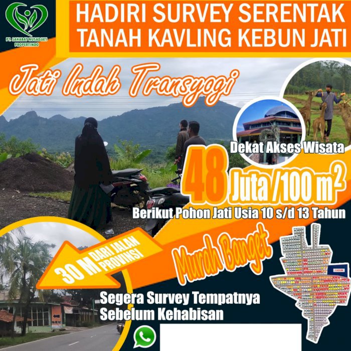 Tanah Murah bonus pohon jati Emas di Bogor Timur