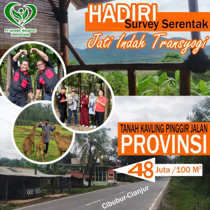 Di jual Cepat tanah kavling murah di depan jalan transyogi