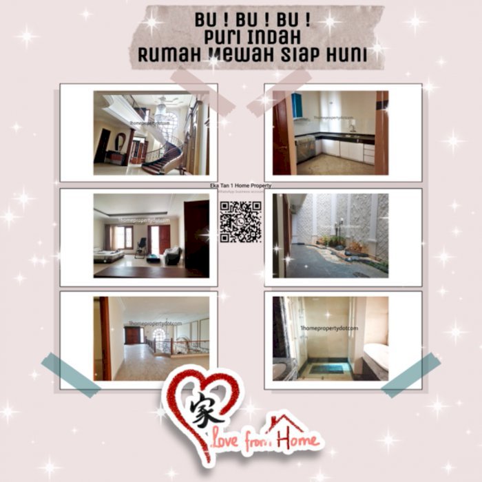 Puri Indah : TURUN HARGA !!! Rumah Mewah Siap Huni. Timur.